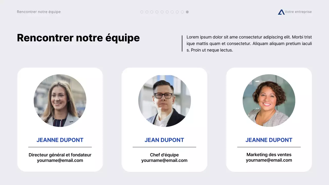 Proposition de projet minimale moderne, grise et bleue