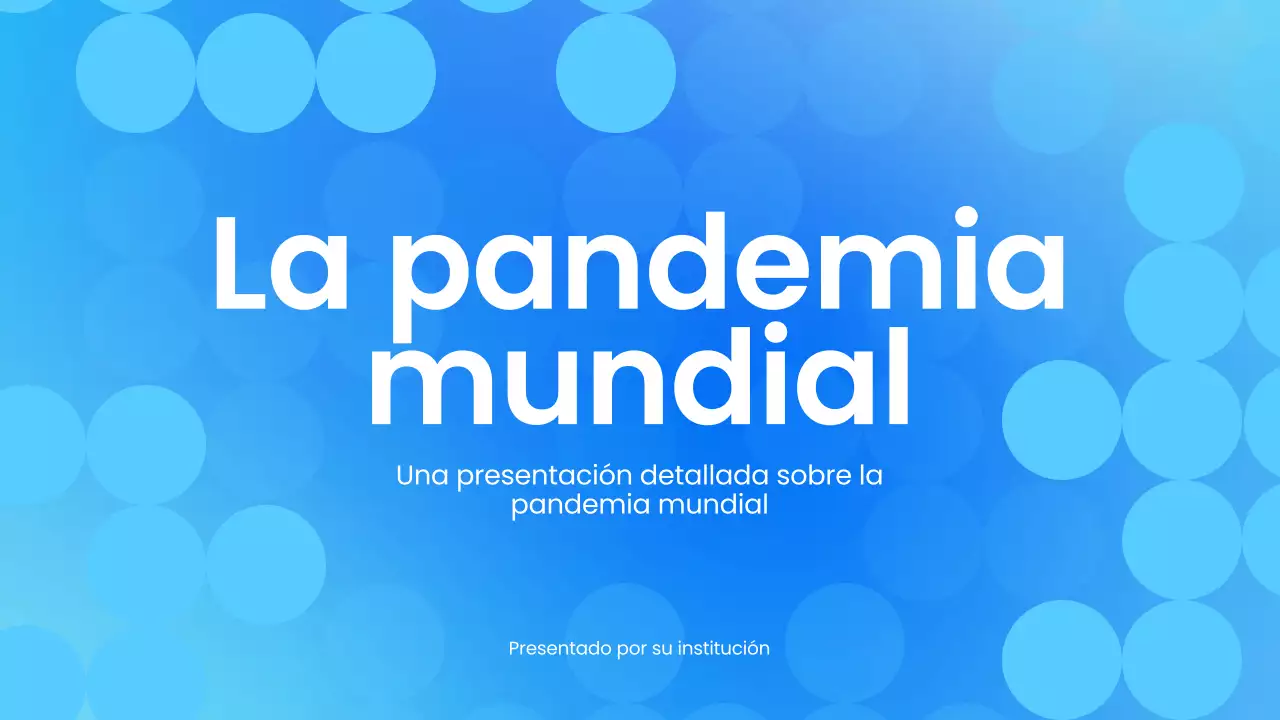 Azul Blanco Material para conferencias sobre pandemias modernas