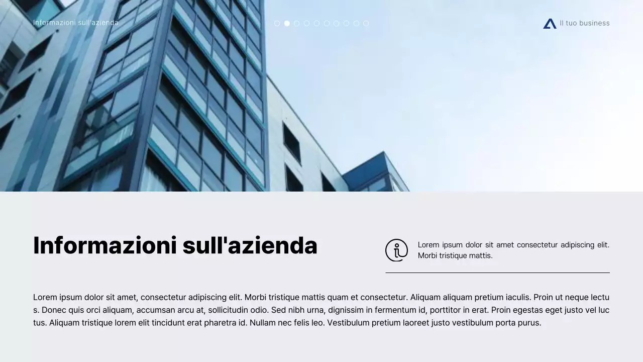 Proposta di progetto minimalista moderna grigia e blu