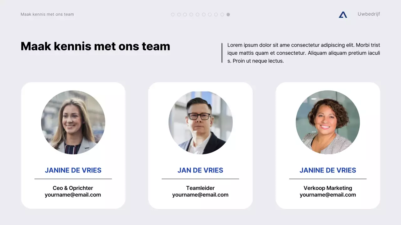 Grijs en Blauw Modern Minimaal Projectvoorstel