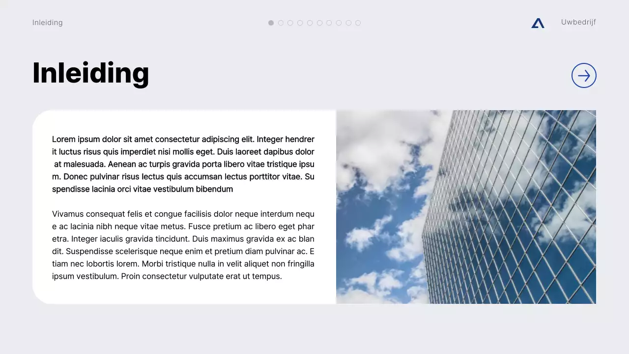 Grijs en Blauw Modern Minimaal Projectvoorstel