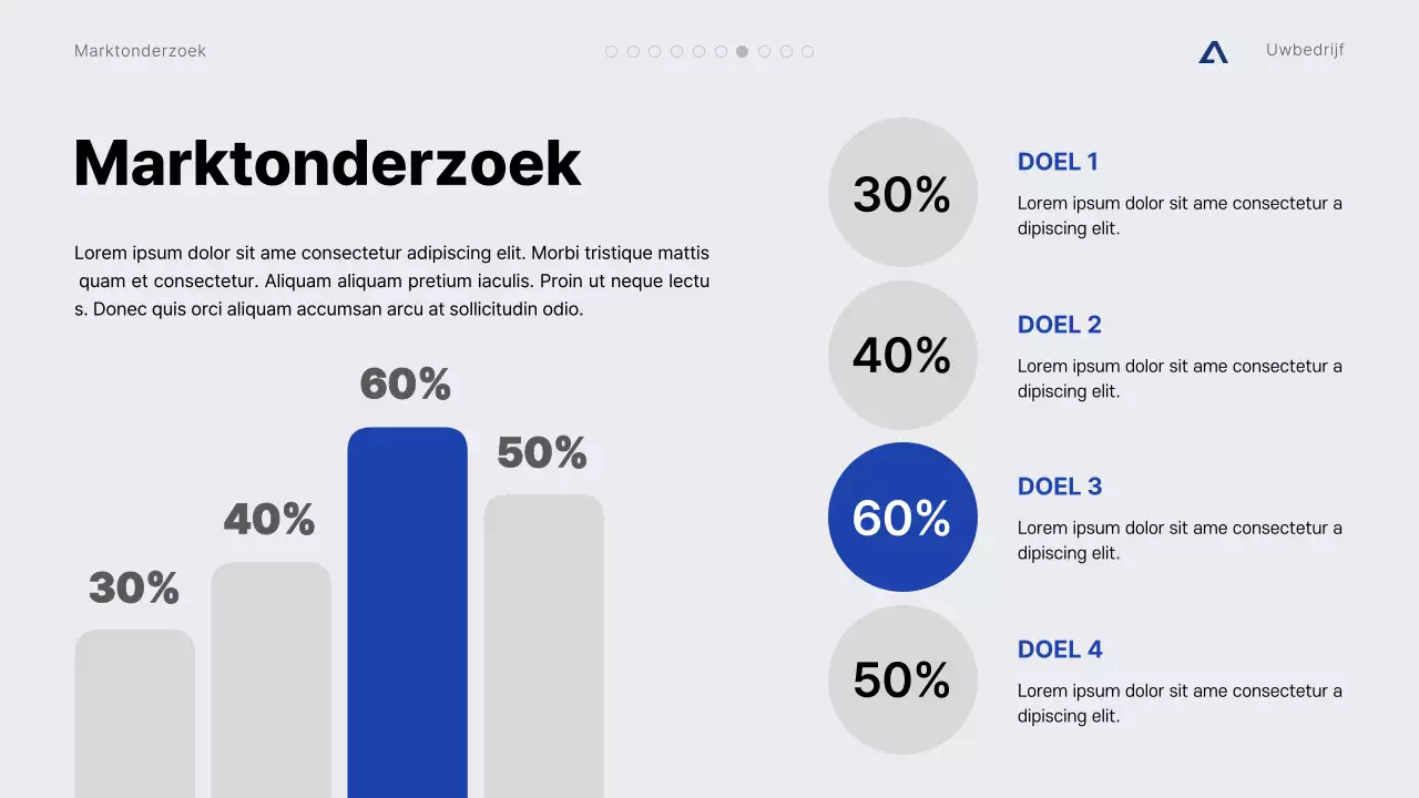 Grijs en Blauw Modern Minimaal Projectvoorstel