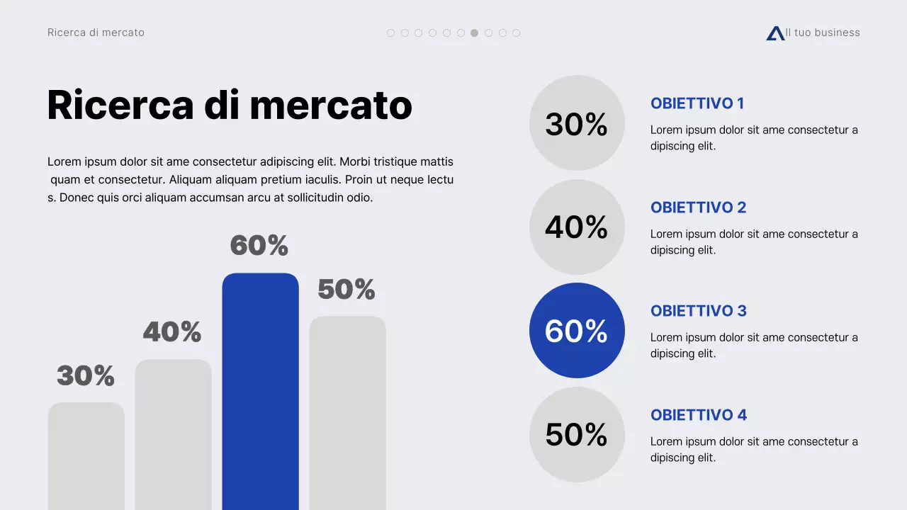 Proposta di progetto minimalista moderna grigia e blu