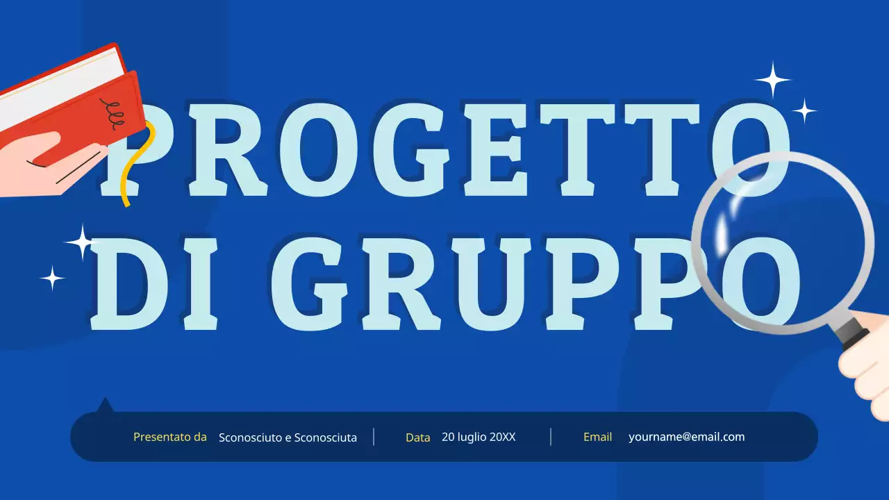 Materiale di classe per il progetto di gruppo in grassetto blu e rosa