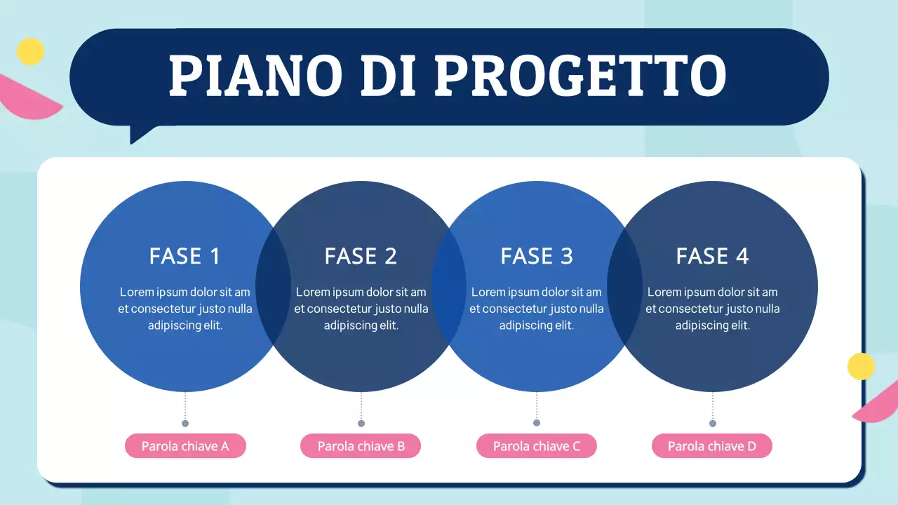 Materiale di classe per il progetto di gruppo in grassetto blu e rosa