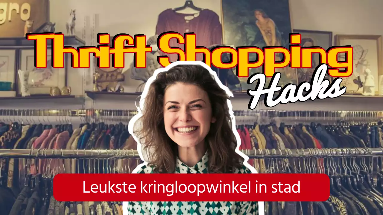 Rood-Gele Minimal Thrifting Gids van Kringloopwinkels