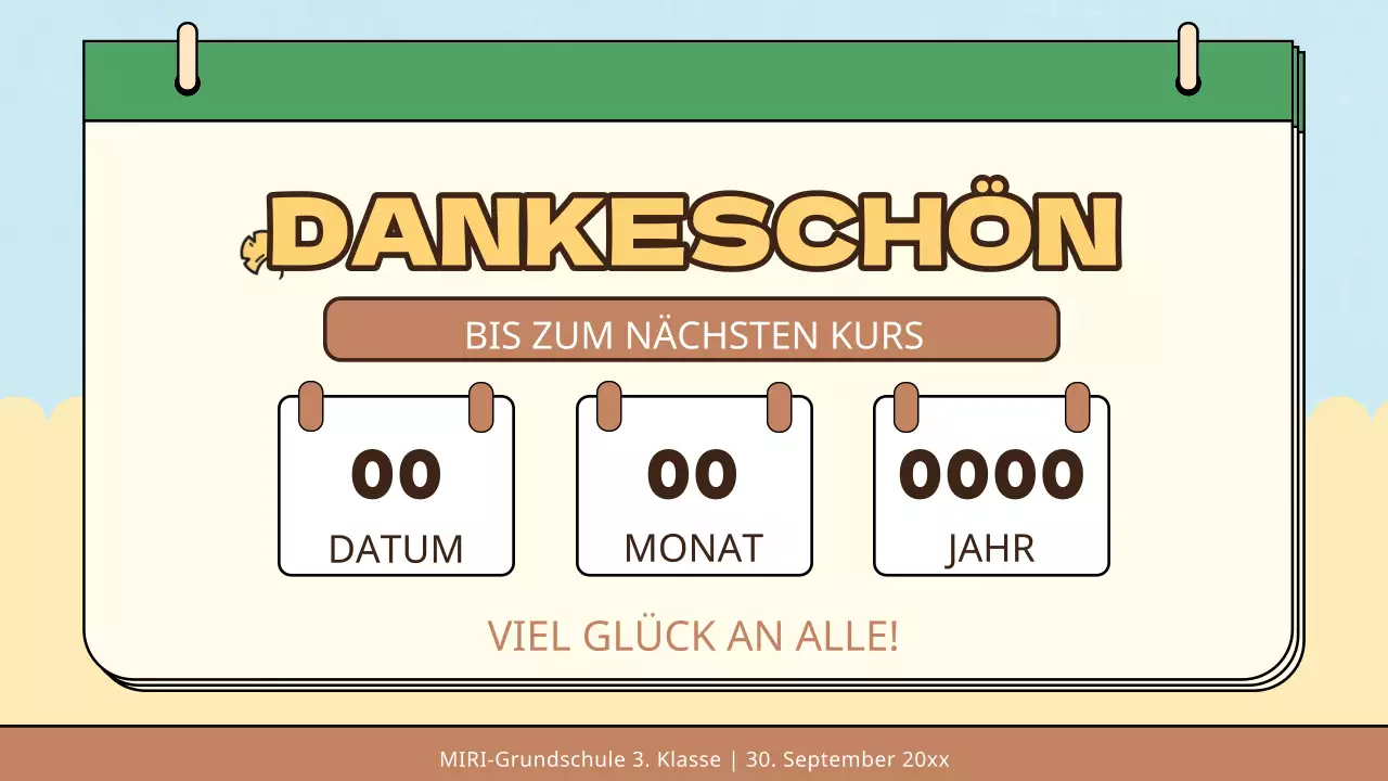 Gelb blau einfach natürlich vier Jahreszeiten Klasse Materialien