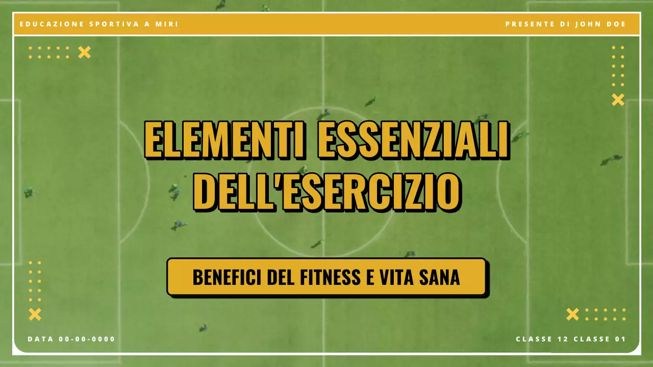 Materiale di classe giallo verde vintage per esercizi essenziali