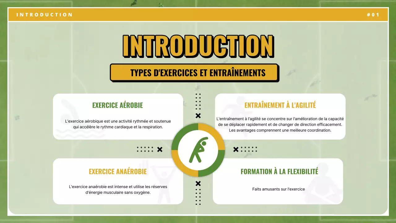 Matériel d'exercice vintage jaune vert