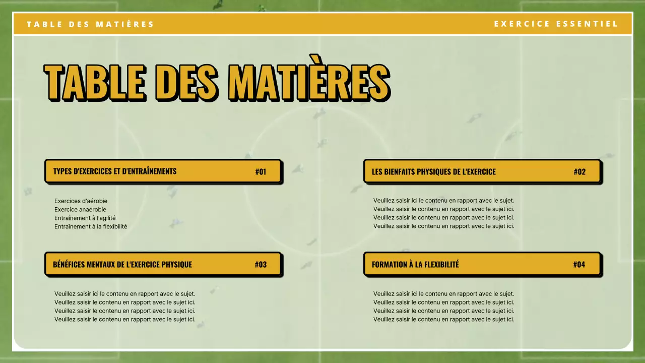 Matériel d'exercice vintage jaune vert