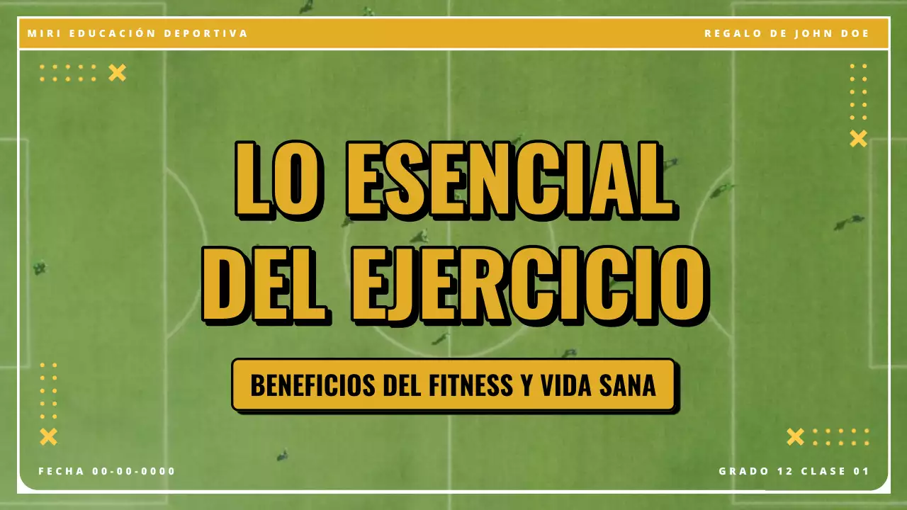 Amarillo verde vintage exercise essentials material de clase