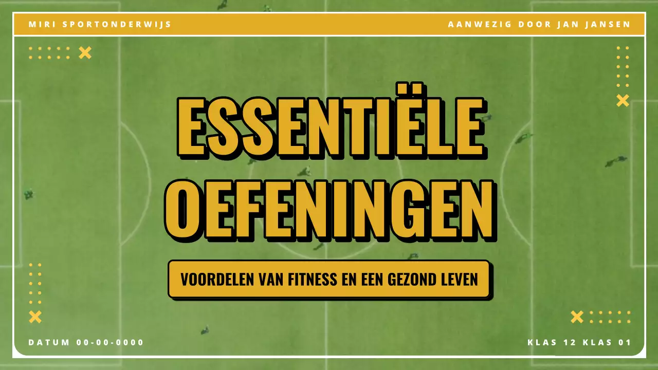 Geelgroen vintage oefenmateriaal voor lessen