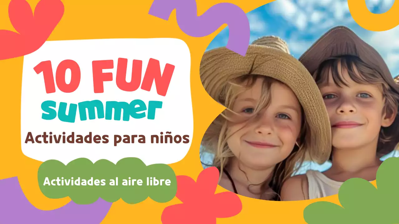 Amarillo Verde Actividades mínimas de verano para niños