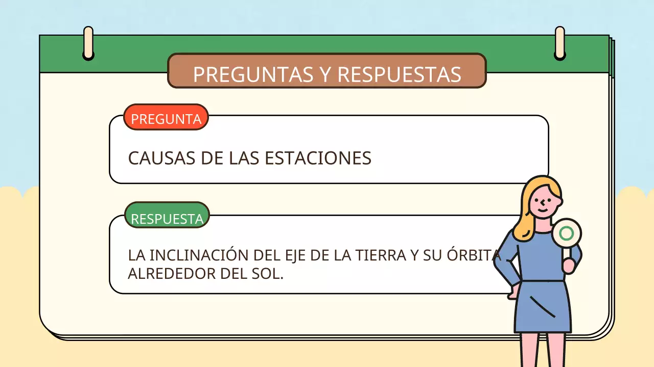 Amarillo azul sencillo natural cuatro estaciones materiales de clase