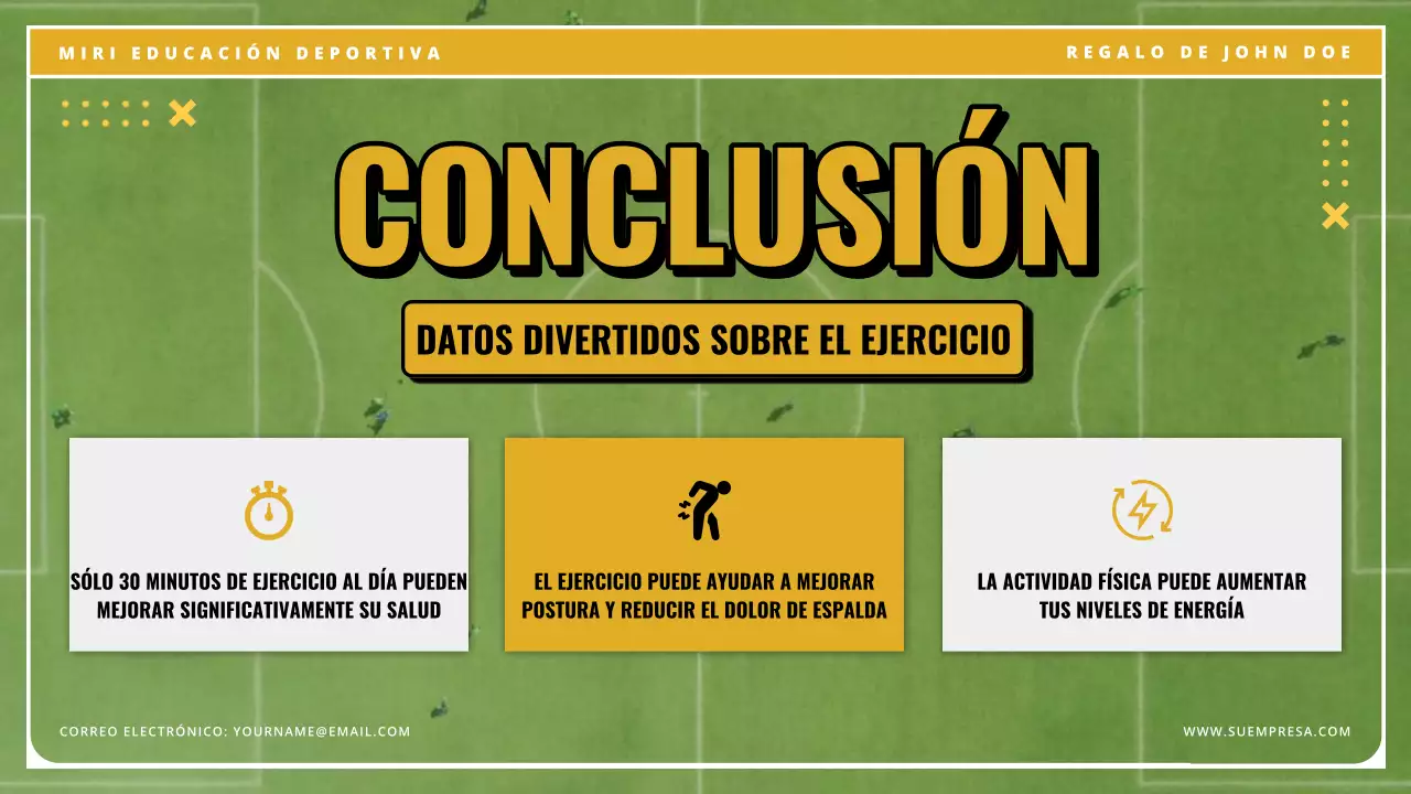 Amarillo verde vintage exercise essentials material de clase