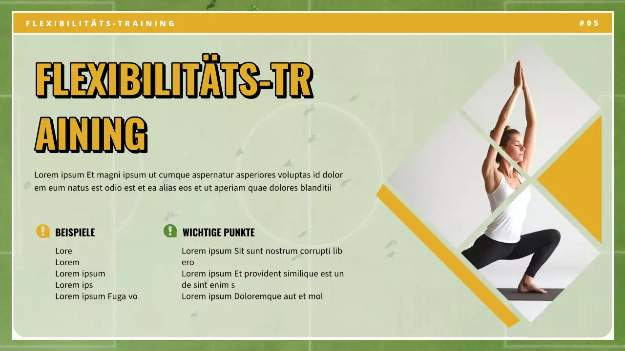 Gelbe grüne Vintage-Übung Wesentliche Klasse Materialien