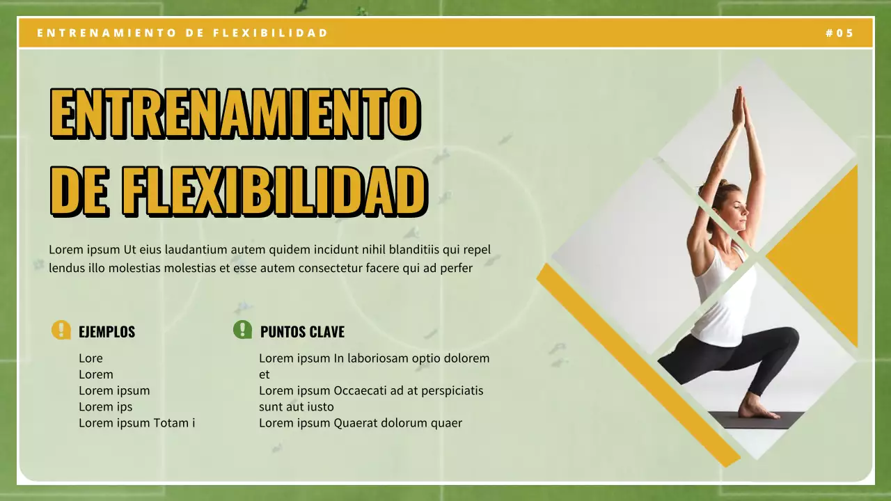 Amarillo verde vintage exercise essentials material de clase