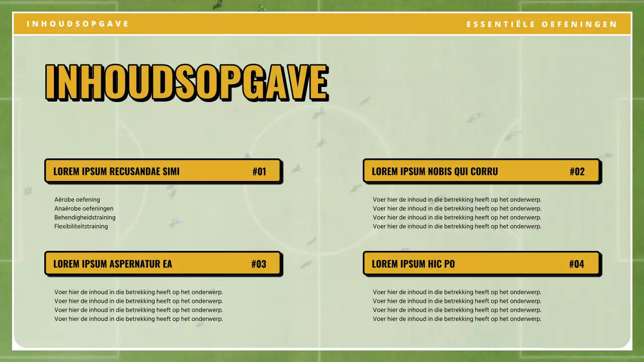 Geelgroen vintage oefenmateriaal voor lessen