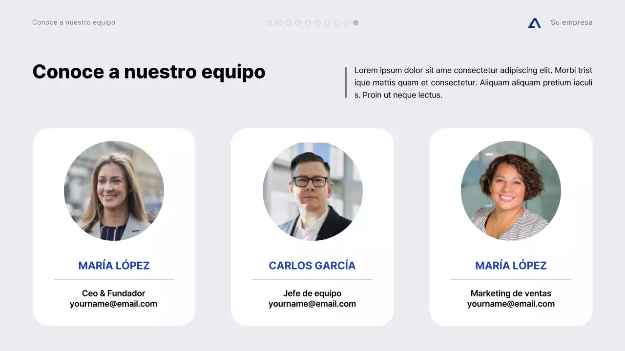 Propuesta de proyecto minimalista y moderno en gris y azul