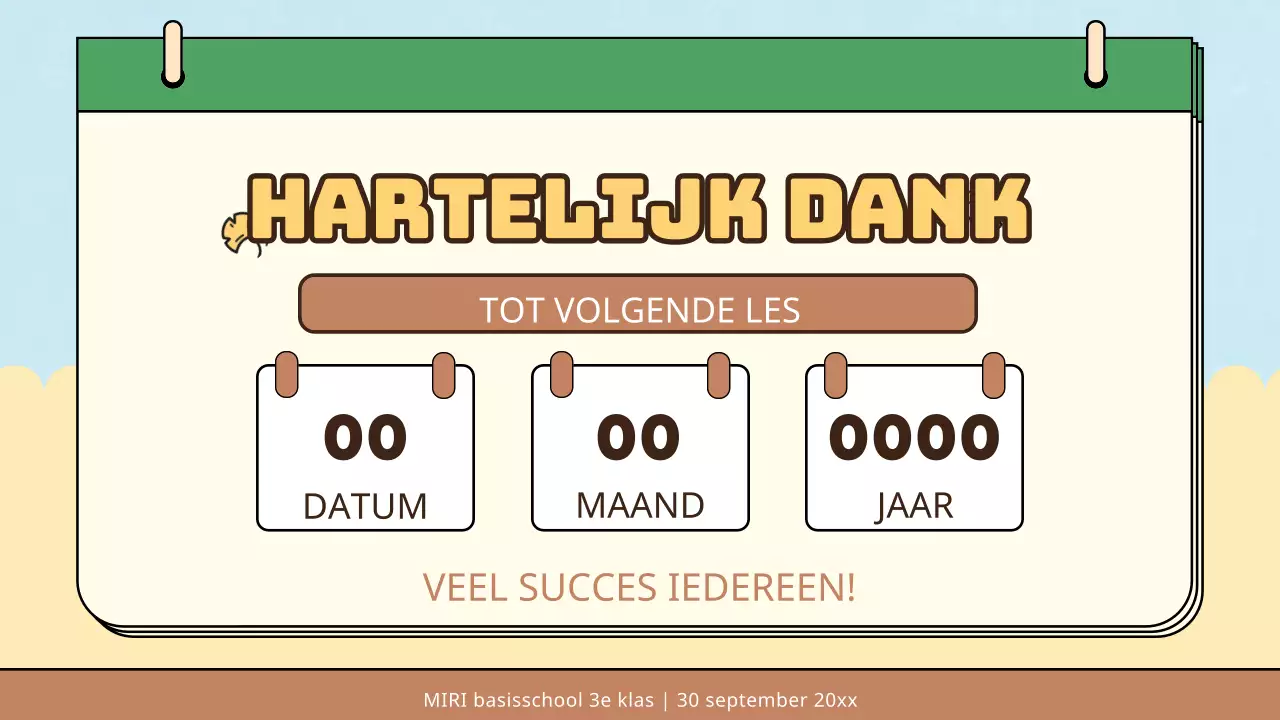 Gele blauwe eenvoudige natuurlijke vier seizoenen lesmaterialen