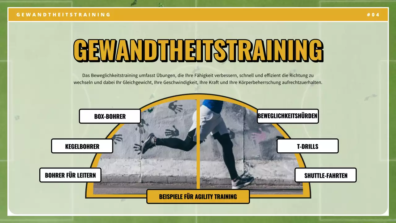 Gelbe grüne Vintage-Übung Wesentliche Klasse Materialien