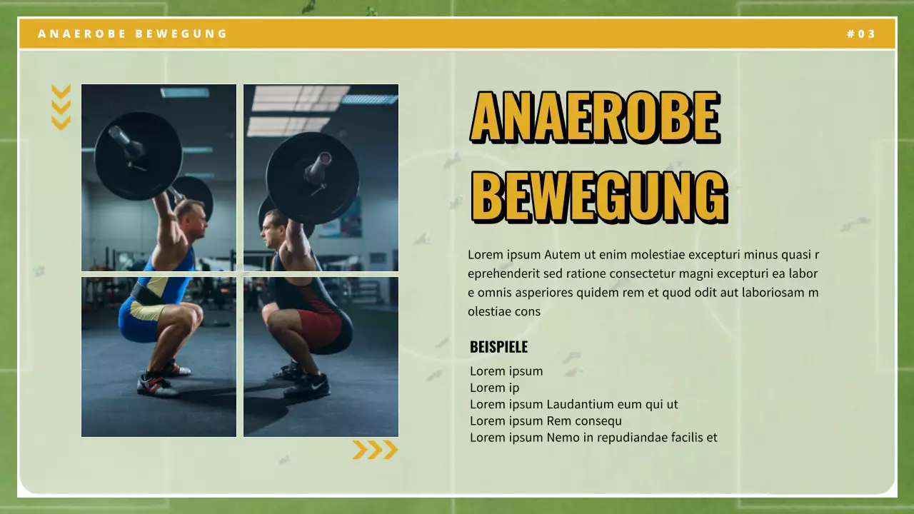 Gelbe grüne Vintage-Übung Wesentliche Klasse Materialien