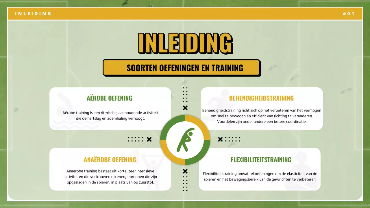 Geelgroen vintage oefenmateriaal voor lessen