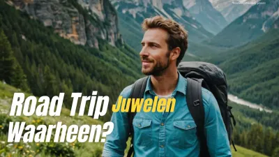 Gele en witte moderne reisvloggids