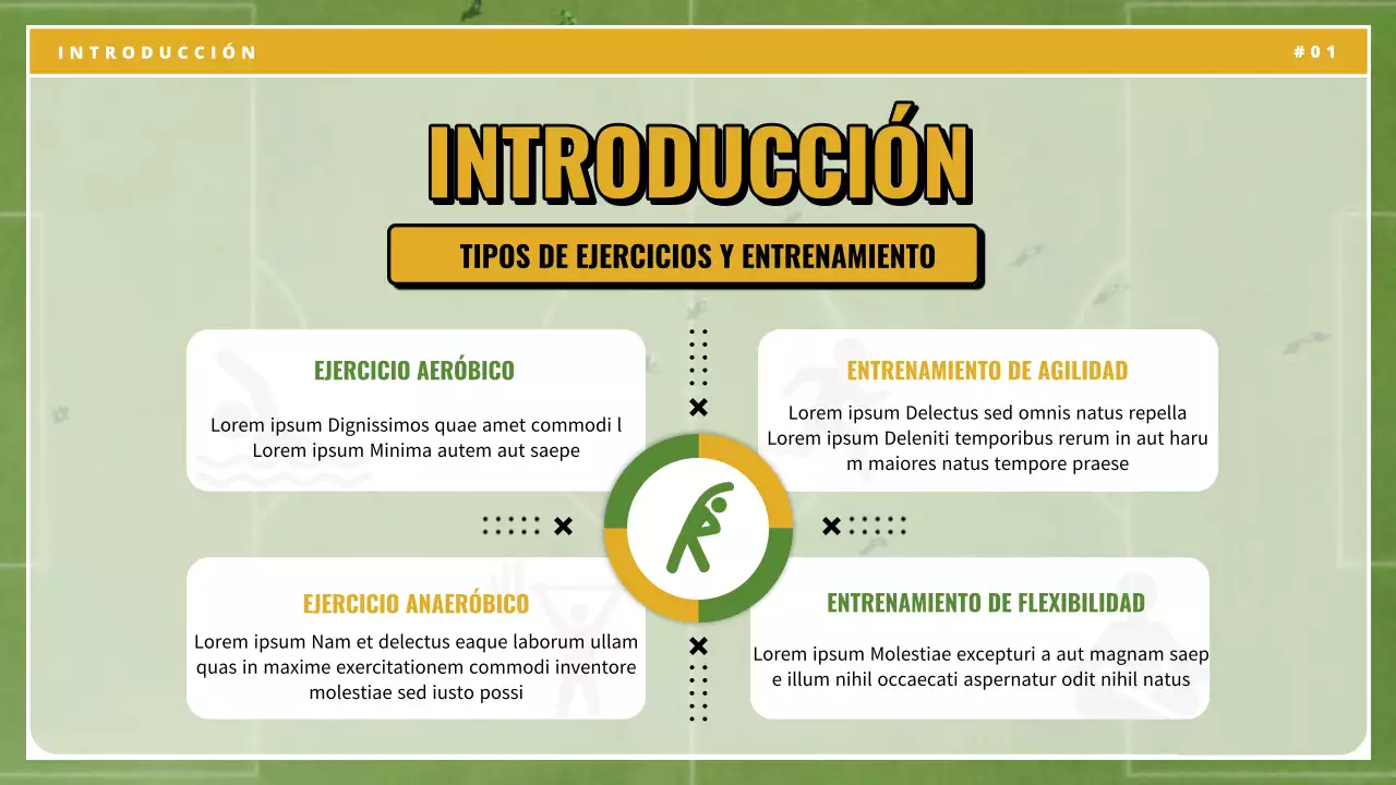 Amarillo verde vintage exercise essentials material de clase