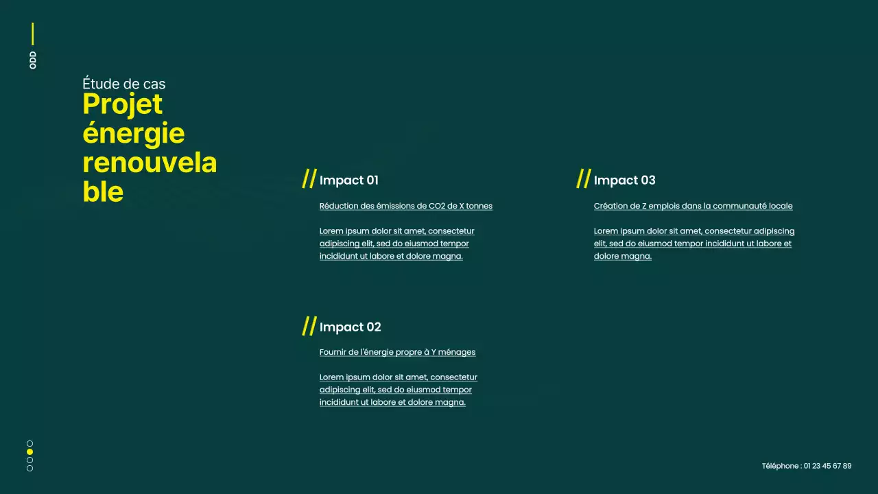 Campagne verte et jaune pour les objectifs de développement durable