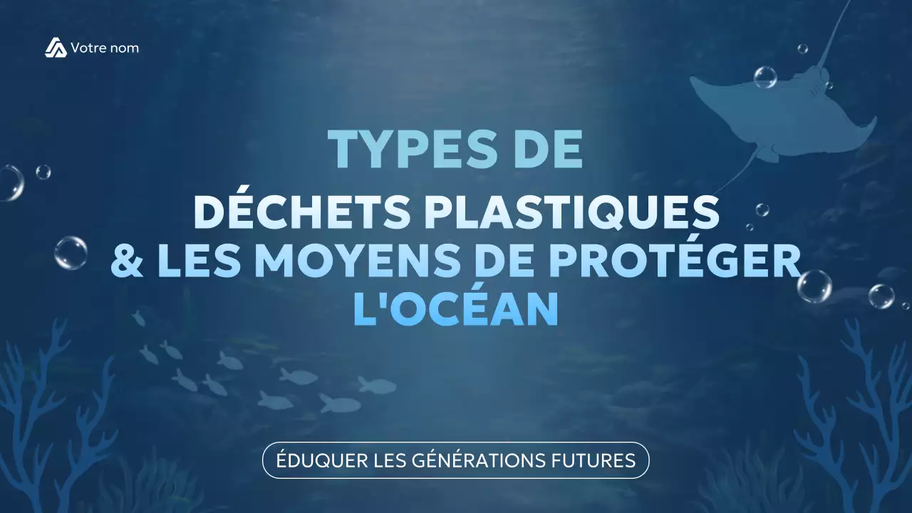 Matériau moderne bleu et blanc de la classe de protection des océans