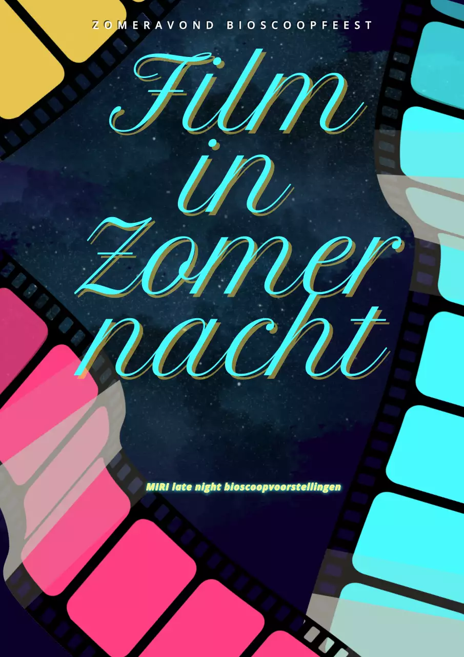 Promoot een eenvoudige tropische avondvoorstelling buiten in mint en marineblauw