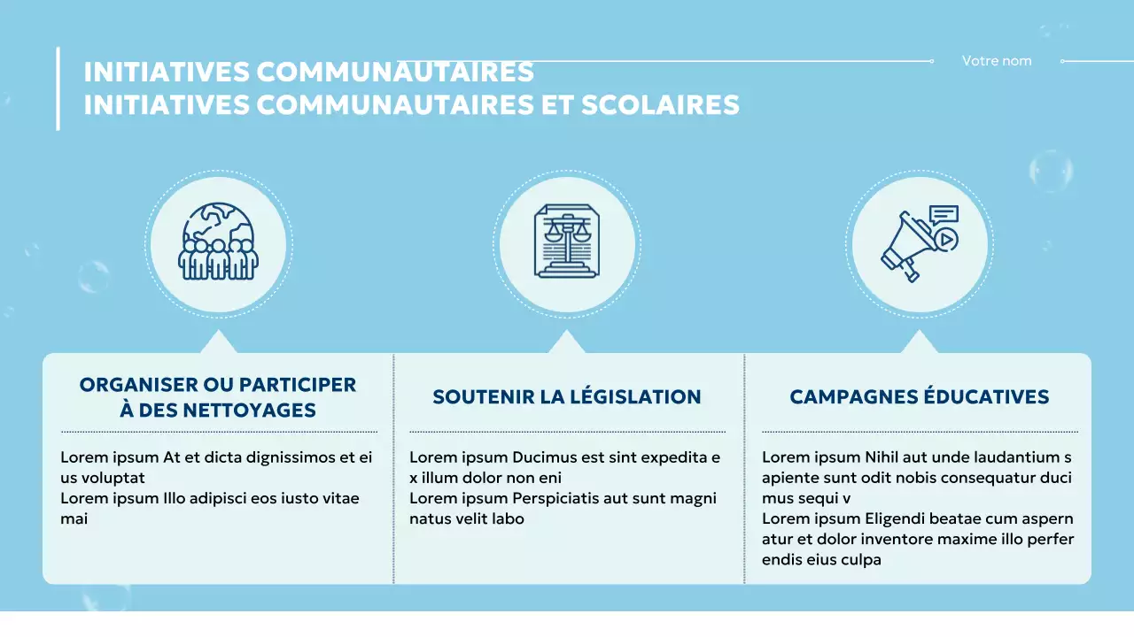 Matériau moderne bleu et blanc de la classe de protection des océans