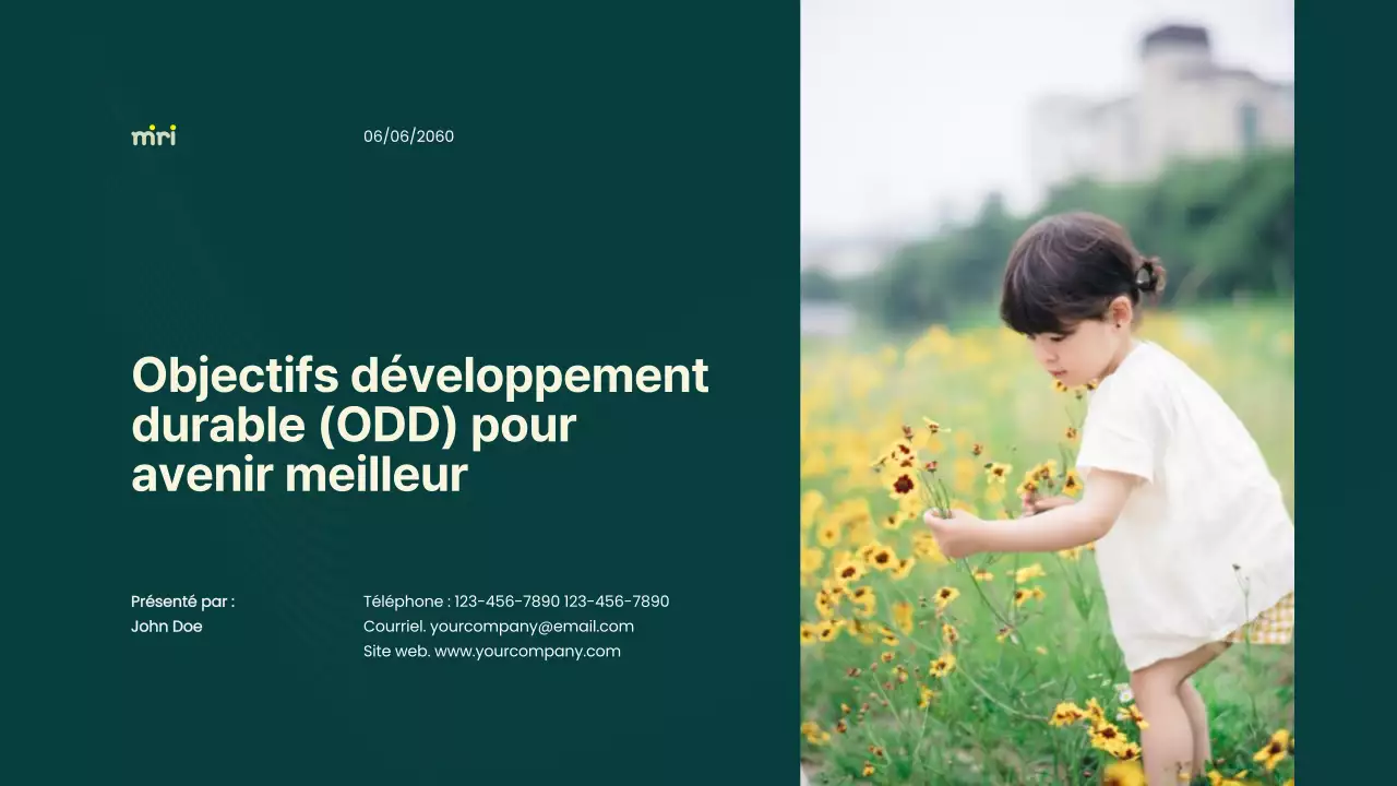 Campagne verte et jaune pour les objectifs de développement durable