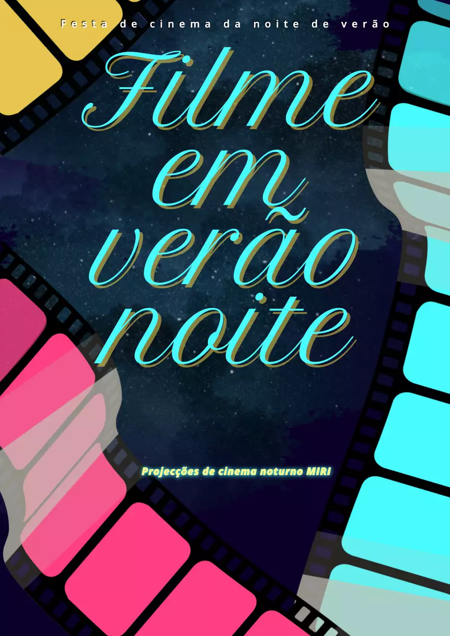 Promover uma simples projeção no exterior numa noite tropical em tons de menta e azul-marinho