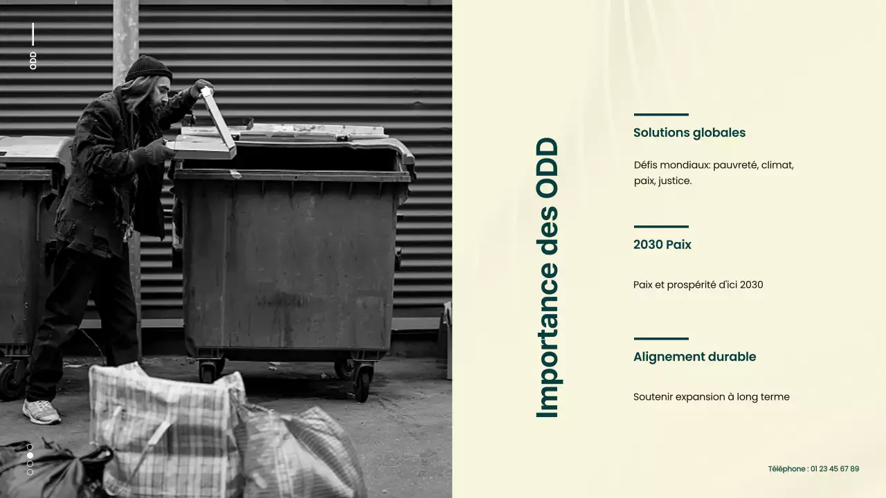 Campagne verte et jaune pour les objectifs de développement durable