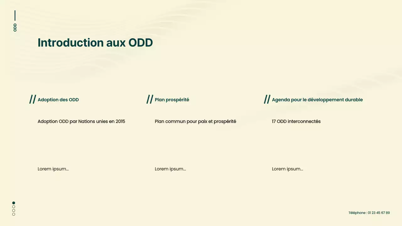 Campagne verte et jaune pour les objectifs de développement durable