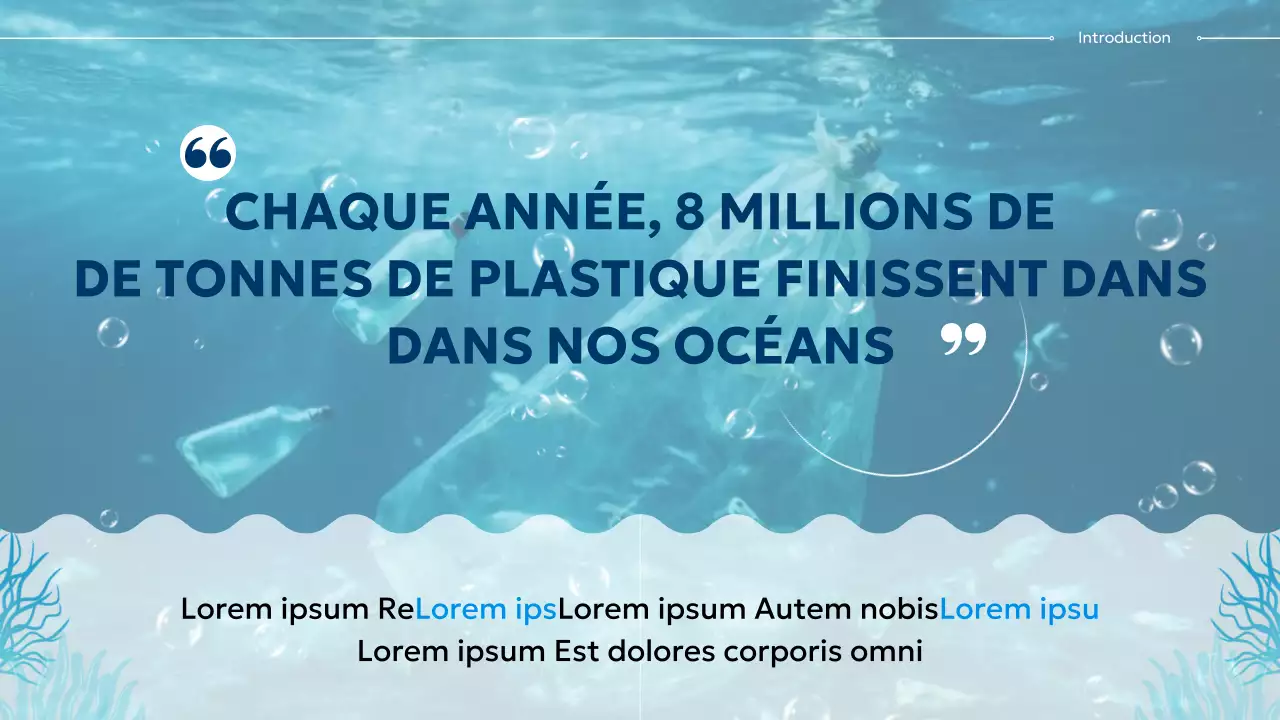 Matériau moderne bleu et blanc de la classe de protection des océans