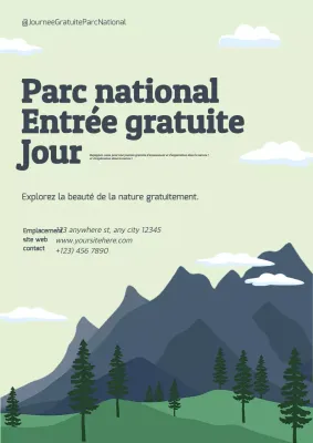 Promotion de la journée d'entrée gratuite dans le parc national de Green Black Natural