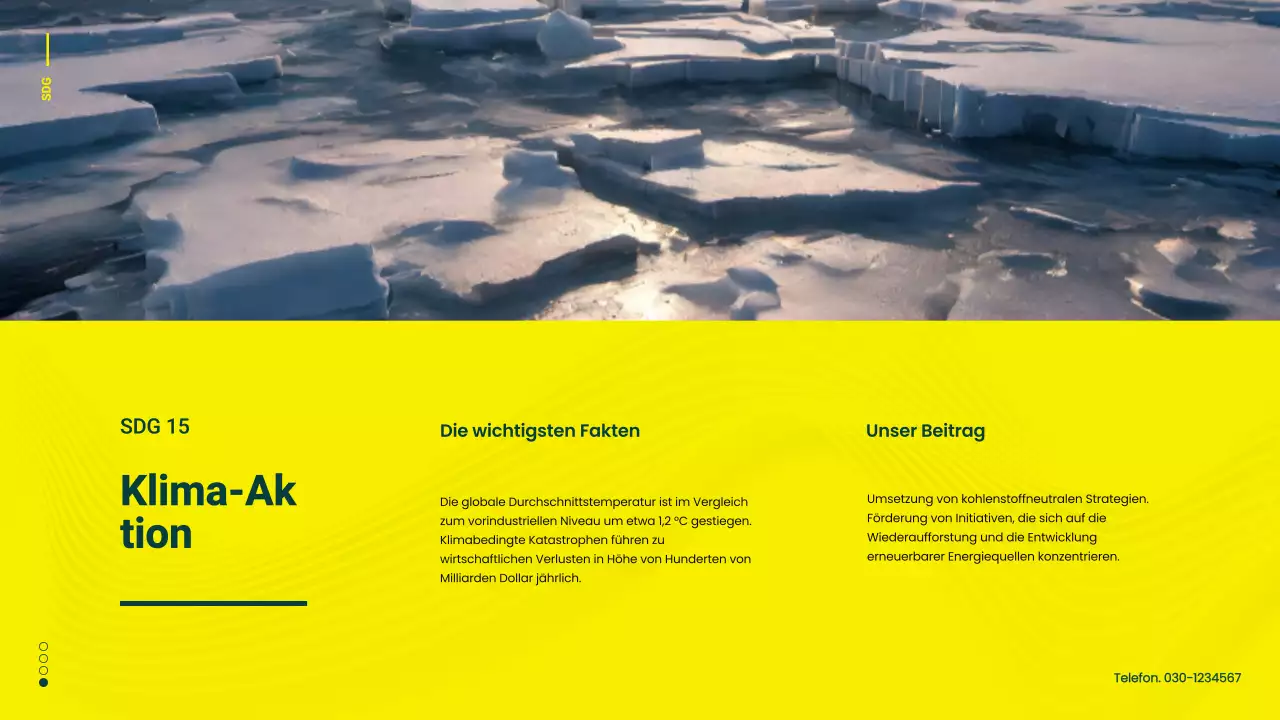 Grüne und gelbe Minimal-Kampagne für nachhaltige Entwicklungsziele