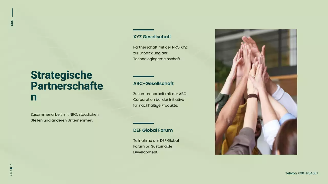 Grüne und gelbe Minimal-Kampagne für nachhaltige Entwicklungsziele