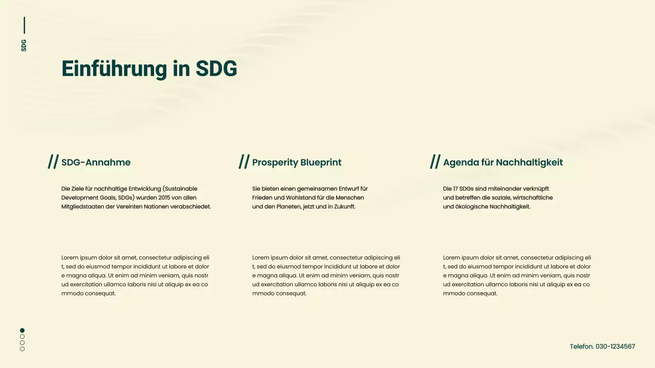 Grüne und gelbe Minimal-Kampagne für nachhaltige Entwicklungsziele