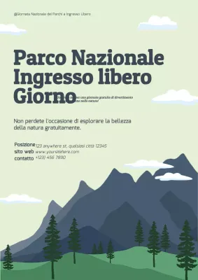 Promozione del giorno d'ingresso gratuito al Parco Nazionale Verde Nero Naturale
