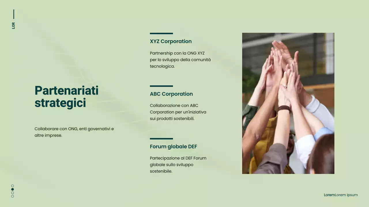 Campagna verde e gialla per gli Obiettivi di Sviluppo Sostenibile Minimi