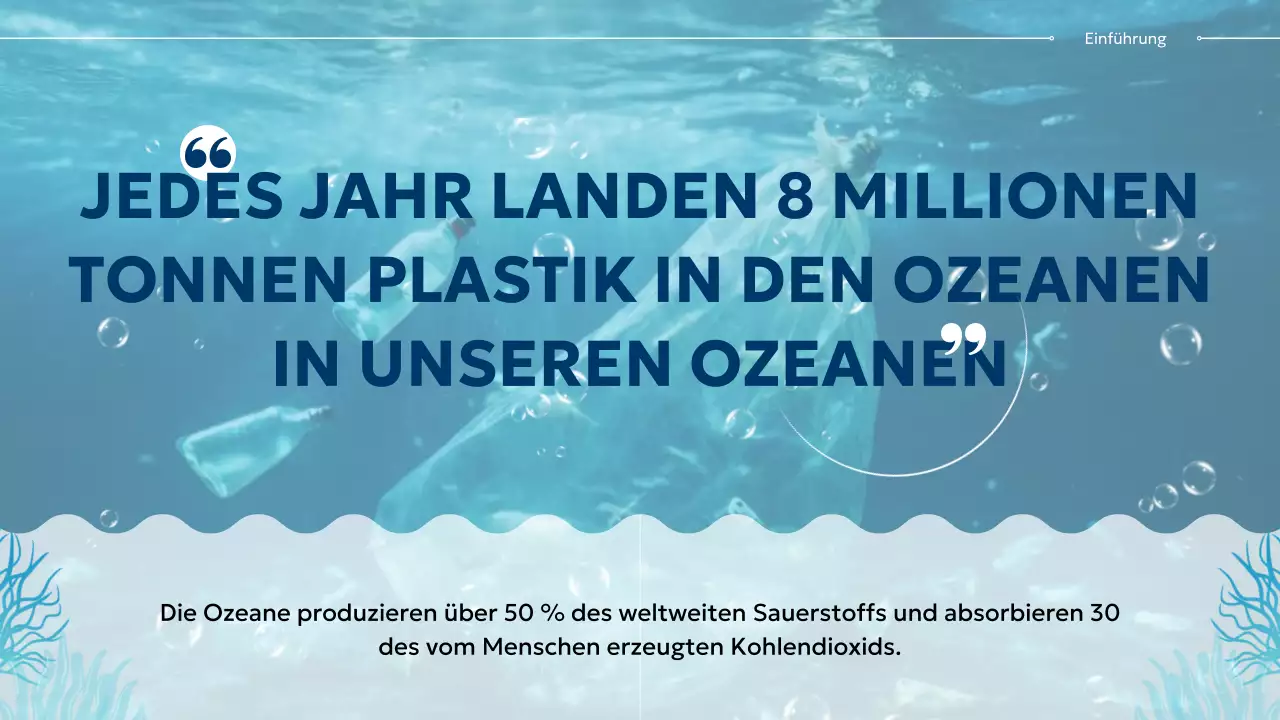 Blaues und weißes Material der modernen Meeresschutzklasse