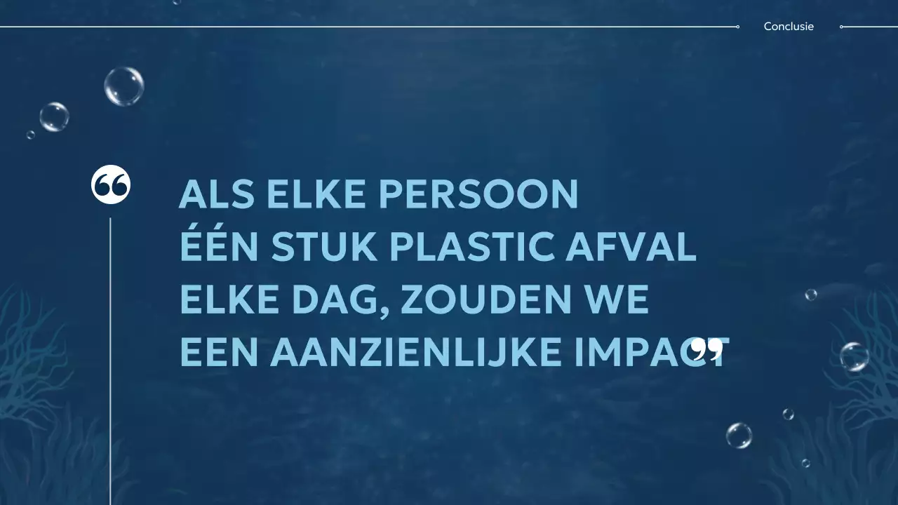 Blauw en wit Modern Oceaanbeschermingsklasse Materiaal