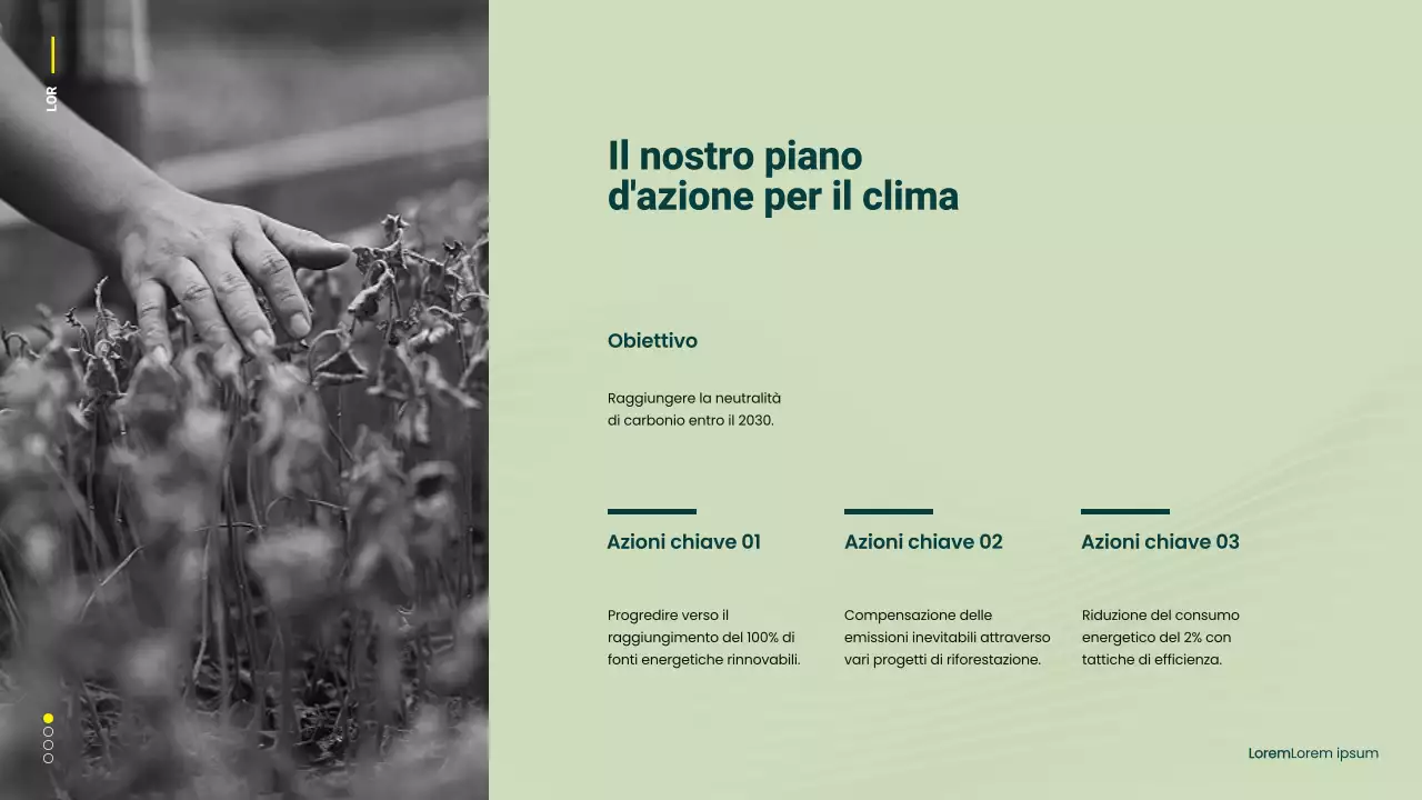 Campagna verde e gialla per gli Obiettivi di Sviluppo Sostenibile Minimi