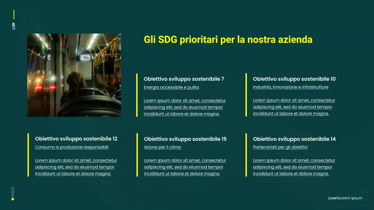 Campagna verde e gialla per gli Obiettivi di Sviluppo Sostenibile Minimi