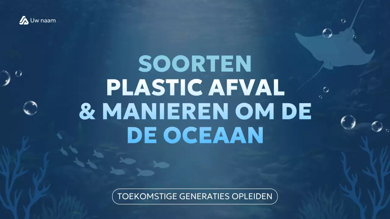 Blauw en wit Modern Oceaanbeschermingsklasse Materiaal