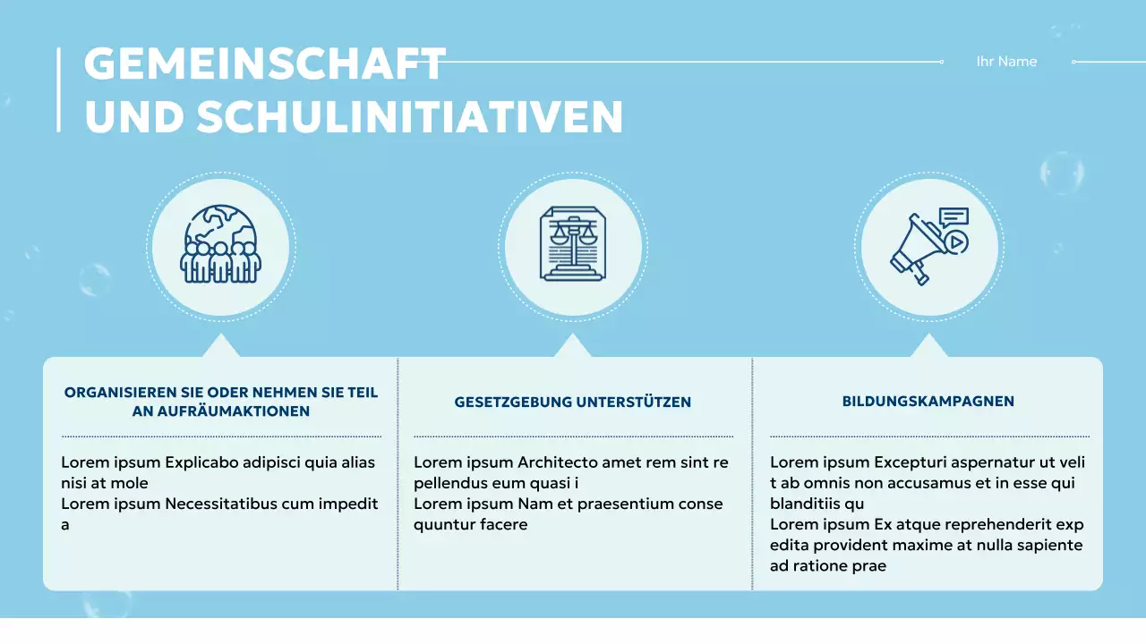 Blaues und weißes Material der modernen Meeresschutzklasse
